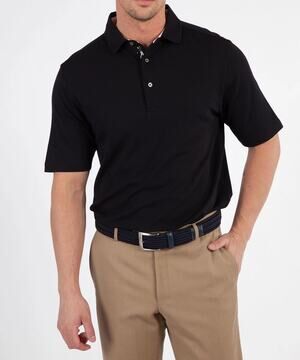 NWT Bobby Jones Signature Supreme 100% Cotton Short-Sleeve Polo Shirt XXL Black